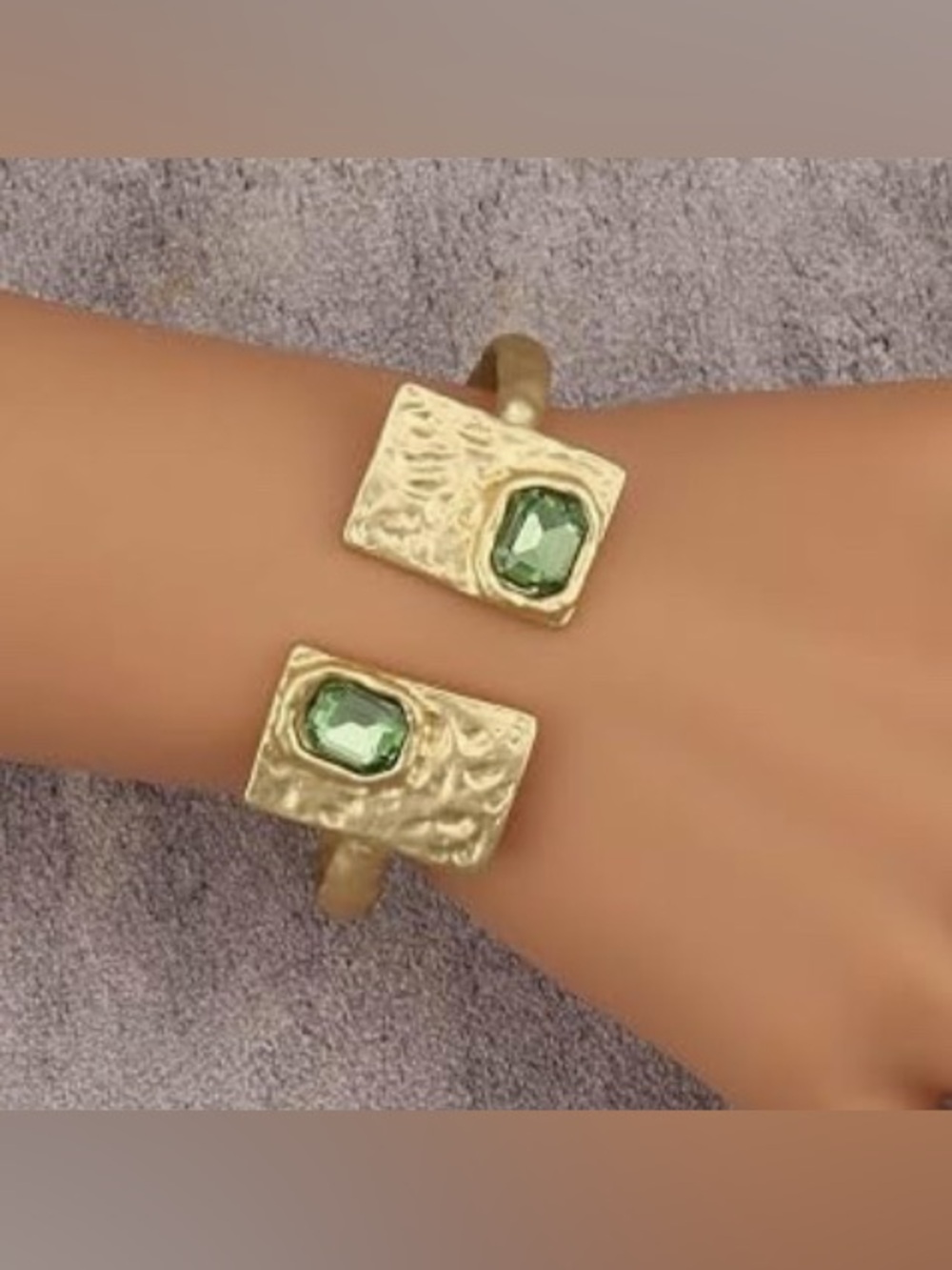 Gorgeous Retro Goddess Neiman Marcus peridot crystal bracelet